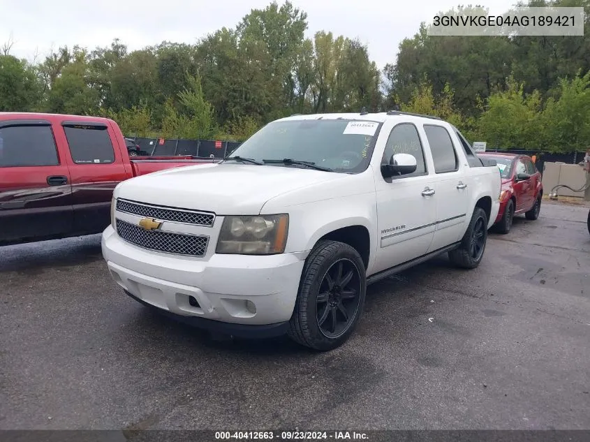 2010 Chevrolet Avalanche 1500 Ltz VIN: 3GNVKGE04AG189421 Lot: 40412663