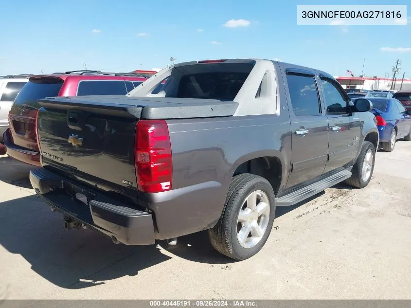 3GNNCFE00AG271816 2010 Chevrolet Avalanche 1500 Lt1