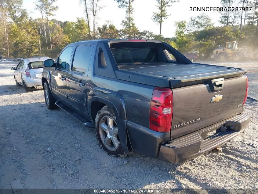 3GNNCFE08AG287987 2010 Chevrolet Avalanche 1500 Lt1