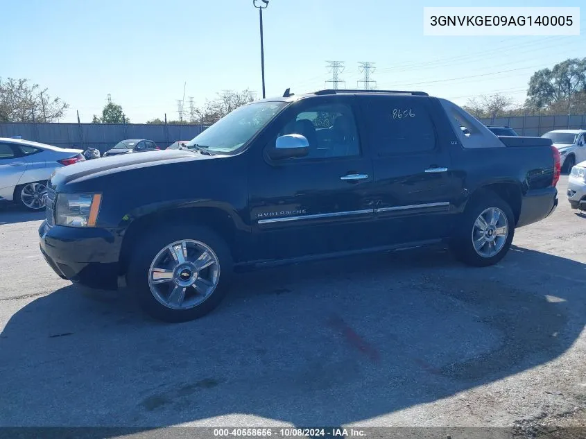 2010 Chevrolet Avalanche 1500 Ltz VIN: 3GNVKGE09AG140005 Lot: 40558656