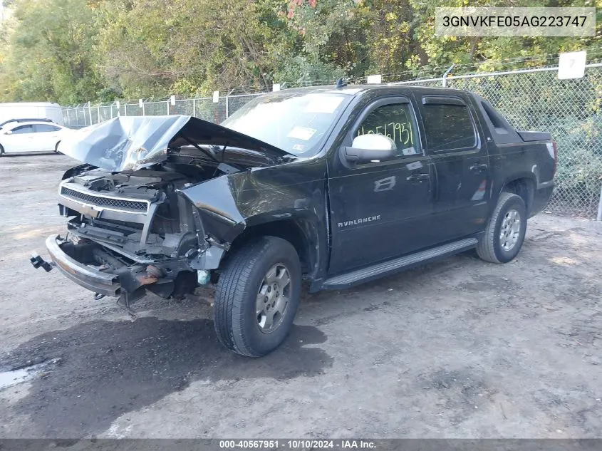 2010 Chevrolet Avalanche 1500 Lt1 VIN: 3GNVKFE05AG223747 Lot: 40567951