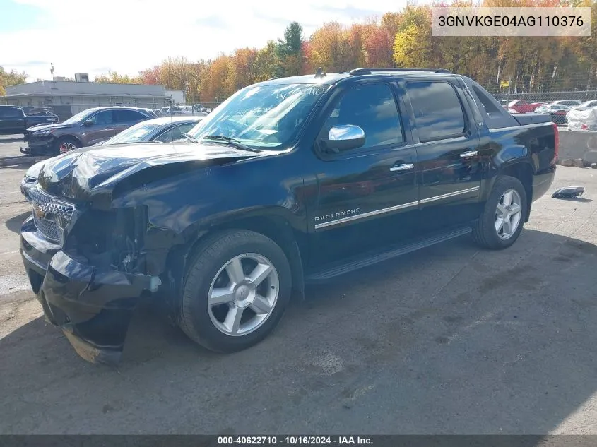 2010 Chevrolet Avalanche 1500 Ltz VIN: 3GNVKGE04AG110376 Lot: 40622710