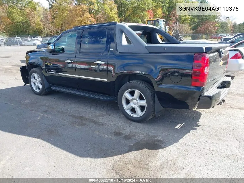 2010 Chevrolet Avalanche 1500 Ltz VIN: 3GNVKGE04AG110376 Lot: 40622710