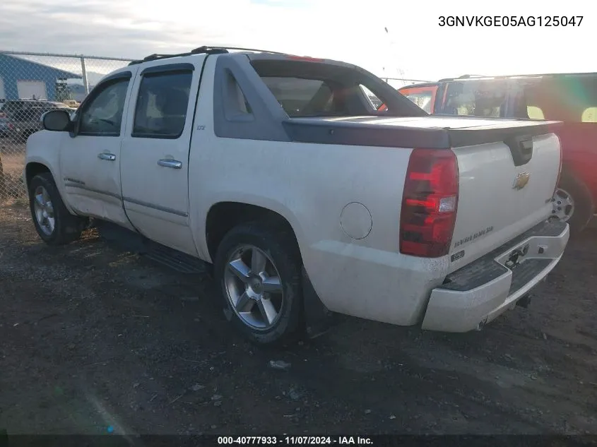 2010 Chevrolet Avalanche 1500 Ltz VIN: 3GNVKGE05AG125047 Lot: 40777933