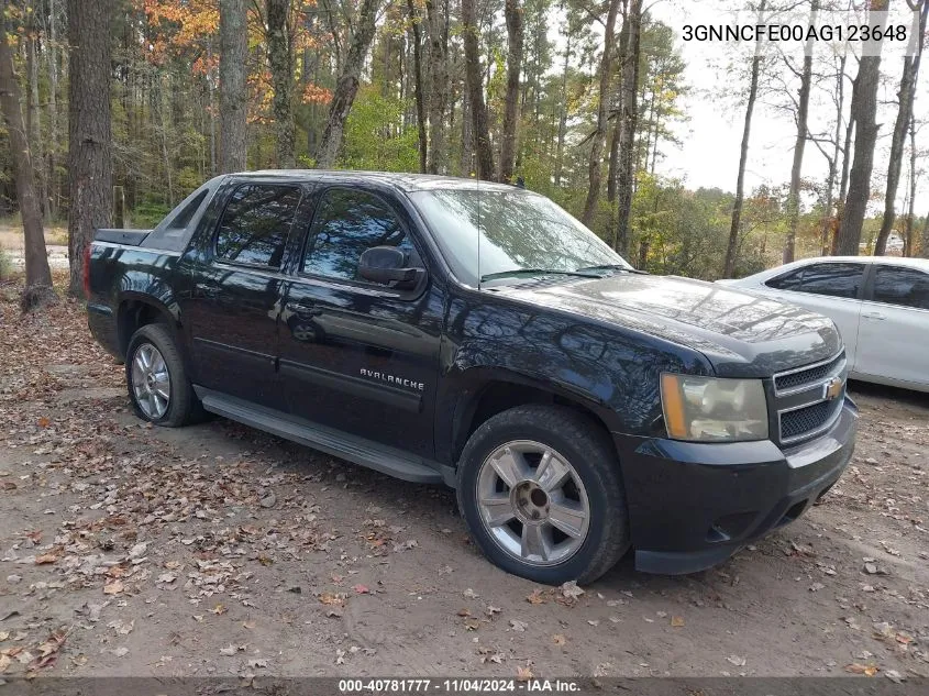 2010 Chevrolet Avalanche 1500 Lt1 VIN: 3GNNCFE00AG123648 Lot: 40781777