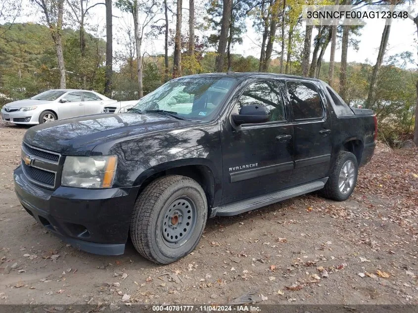 2010 Chevrolet Avalanche 1500 Lt1 VIN: 3GNNCFE00AG123648 Lot: 40781777