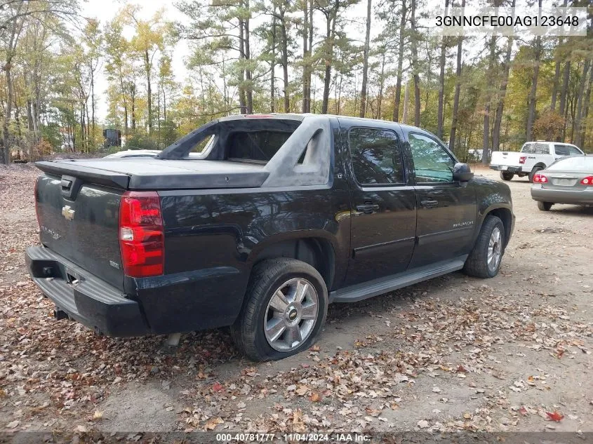 2010 Chevrolet Avalanche 1500 Lt1 VIN: 3GNNCFE00AG123648 Lot: 40781777