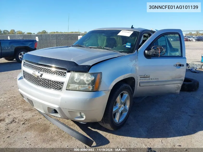 2010 Chevrolet Avalanche 1500 Lt1 VIN: 3GNNCFE01AG101139 Lot: 40901883