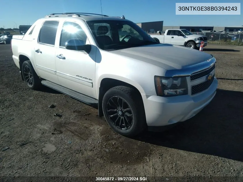 3GNTKGE38BG394243 2011 Chevrolet Avalanche Ltz