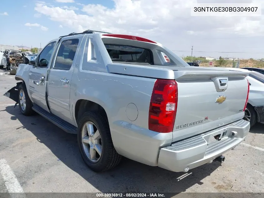 2011 Chevrolet Avalanche 1500 Ltz VIN: 3GNTKGE30BG304907 Lot: 39936912