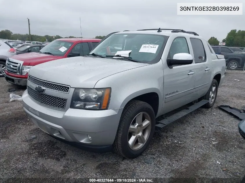 2011 Chevrolet Avalanche Ltz VIN: 3GNTKGE32BG398269 Lot: 40327644