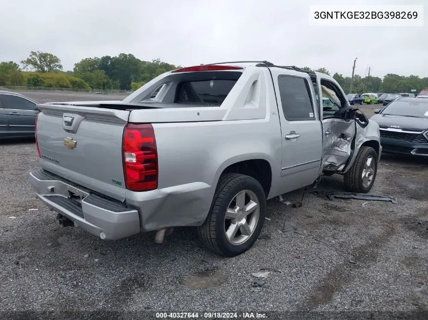 2011 Chevrolet Avalanche Ltz VIN: 3GNTKGE32BG398269 Lot: 40327644