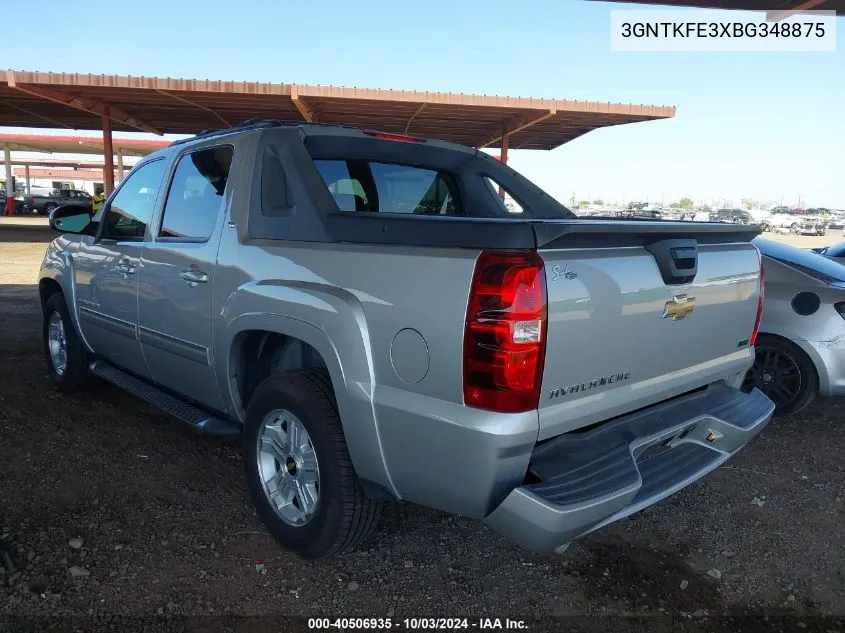 2011 Chevrolet Avalanche 1500 Lt1 VIN: 3GNTKFE3XBG348875 Lot: 40506935