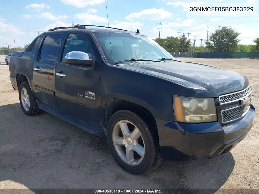 3GNMCFE05BG383329 2011 Chevrolet Avalanche 1500 Lt1