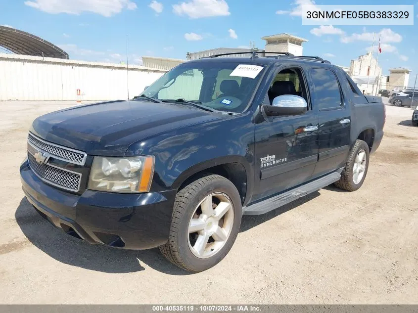 3GNMCFE05BG383329 2011 Chevrolet Avalanche 1500 Lt1