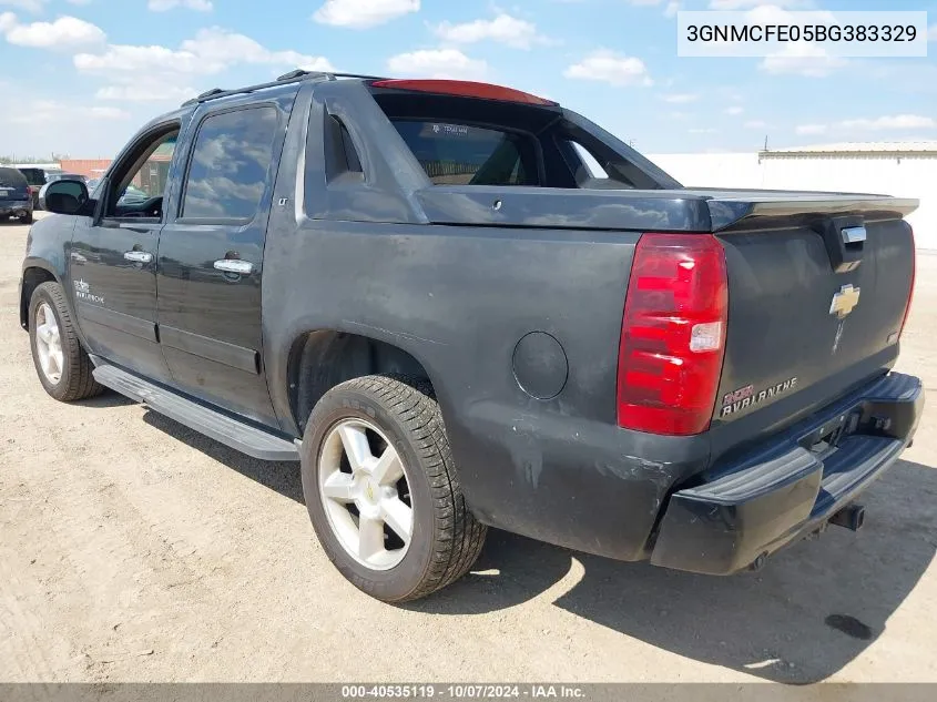 2011 Chevrolet Avalanche 1500 Lt1 VIN: 3GNMCFE05BG383329 Lot: 40535119