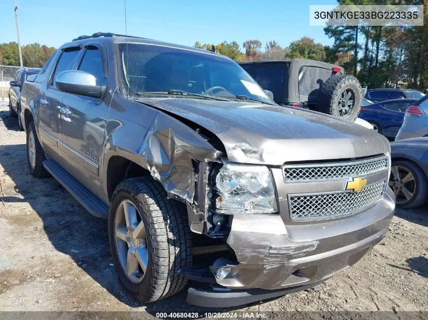 2011 Chevrolet Avalanche 1500 Ltz VIN: 3GNTKGE33BG223335 Lot: 40680428