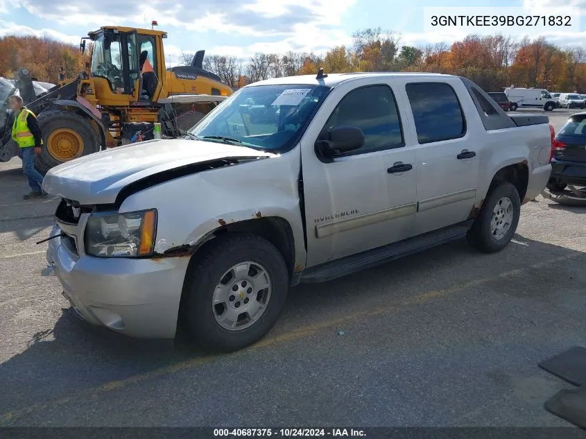 2011 Chevrolet Avalanche 1500 Ls VIN: 3GNTKEE39BG271832 Lot: 40687375