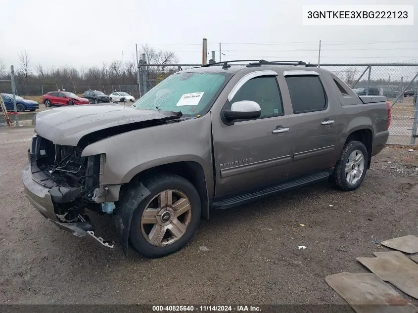 2011 Chevrolet Avalanche 1500 Ls VIN: 3GNTKEE3XBG222123 Lot: 40825640