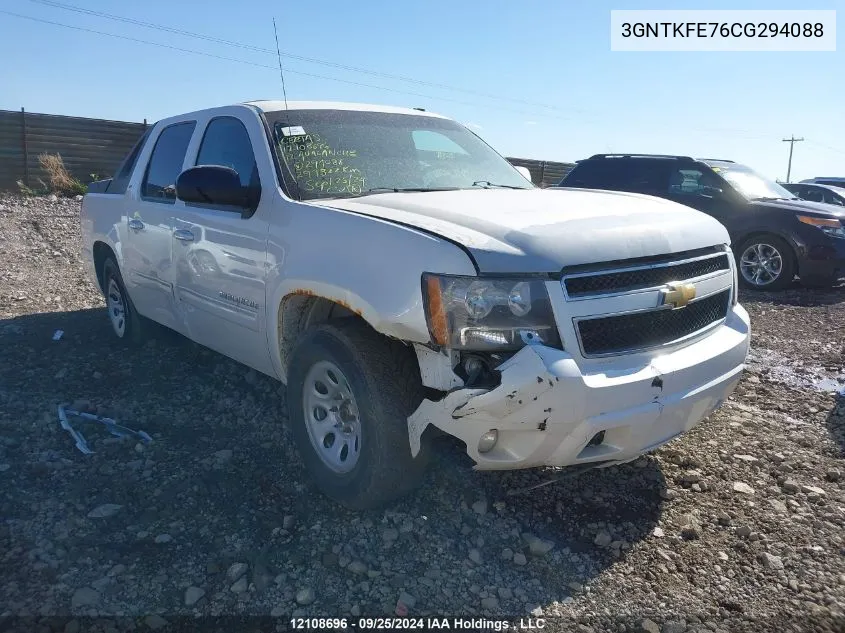 2012 Chevrolet Avalanche Lt VIN: 3GNTKFE76CG294088 Lot: 12108696