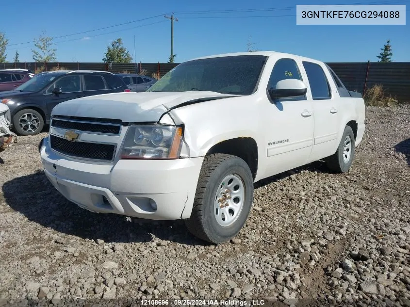 2012 Chevrolet Avalanche Lt VIN: 3GNTKFE76CG294088 Lot: 12108696