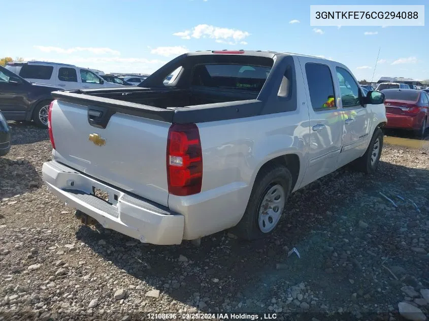 2012 Chevrolet Avalanche Lt VIN: 3GNTKFE76CG294088 Lot: 12108696