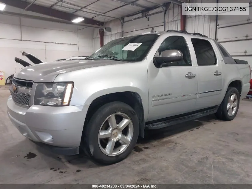 2012 Chevrolet Avalanche 1500 Ltz VIN: 3GNTKGE73CG137155 Lot: 40234208