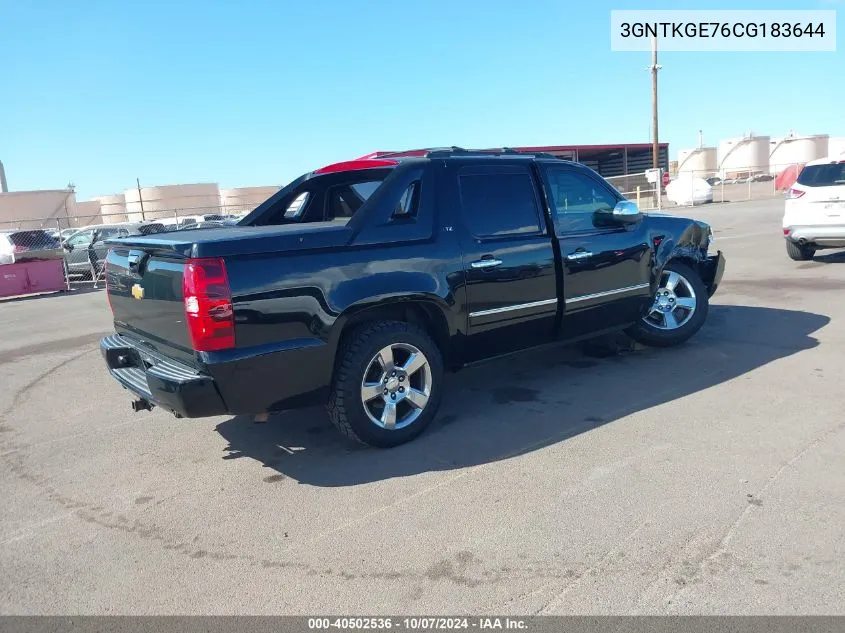 2012 Chevrolet Avalanche 1500 Ltz VIN: 3GNTKGE76CG183644 Lot: 40502536