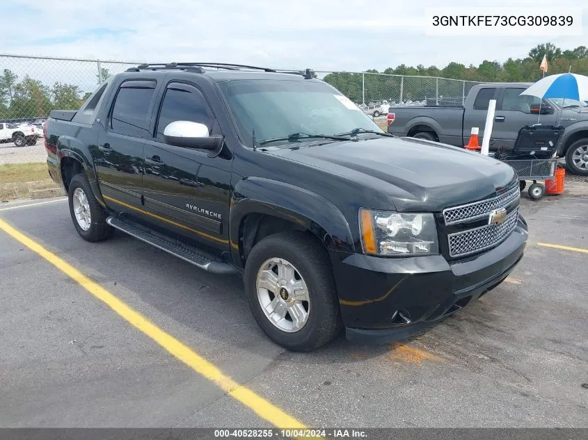 2012 Chevrolet Avalanche 1500 Lt1 VIN: 3GNTKFE73CG309839 Lot: 40528255