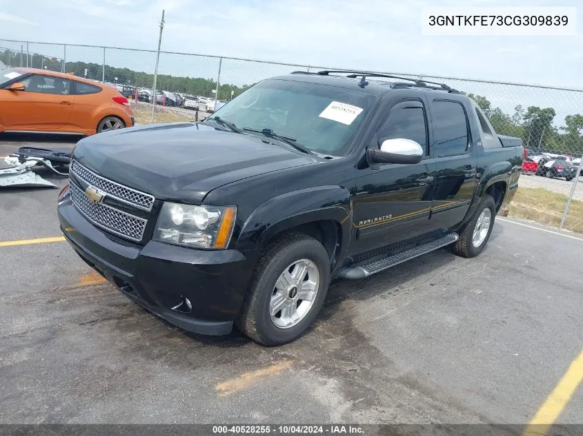 2012 Chevrolet Avalanche 1500 Lt1 VIN: 3GNTKFE73CG309839 Lot: 40528255