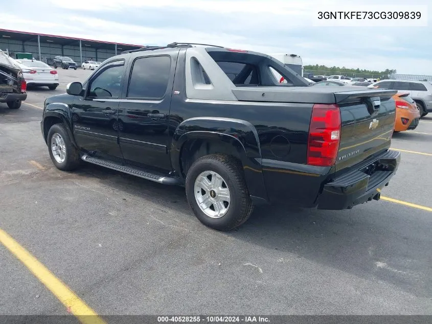 2012 Chevrolet Avalanche 1500 Lt1 VIN: 3GNTKFE73CG309839 Lot: 40528255