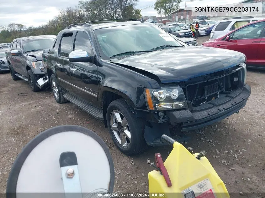 2012 Chevrolet Avalanche 1500 Ltz VIN: 3GNTKGE79CG203174 Lot: 40826083