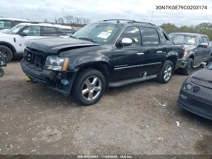 2012 Chevrolet Avalanche 1500 Ltz VIN: 3GNTKGE79CG203174 Lot: 40826083