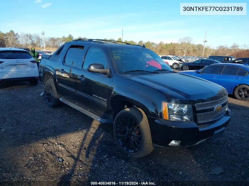 2012 Chevrolet Avalanche 1500 Lt1 VIN: 3GNTKFE77CG231789 Lot: 40834816