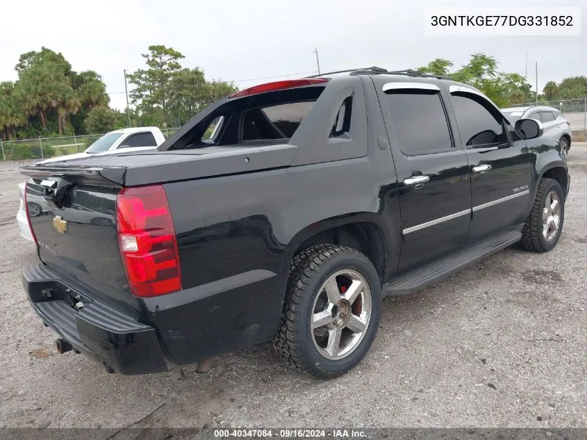 2013 Chevrolet Avalanche Ltz VIN: 3GNTKGE77DG331852 Lot: 40347084