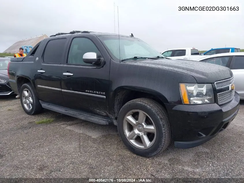 2013 Chevrolet Avalanche Ltz VIN: 3GNMCGE02DG301663 Lot: 40542176