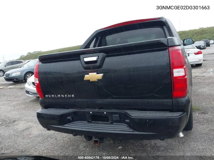 3GNMCGE02DG301663 2013 Chevrolet Avalanche Ltz