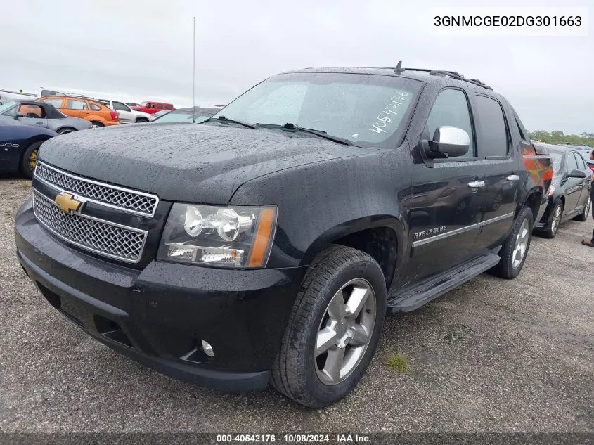 2013 Chevrolet Avalanche Ltz VIN: 3GNMCGE02DG301663 Lot: 40542176