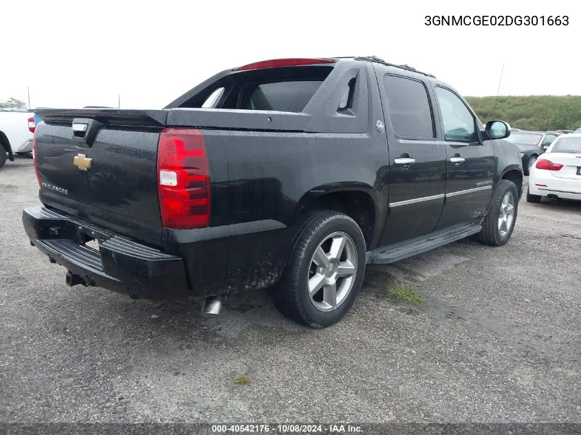 2013 Chevrolet Avalanche Ltz VIN: 3GNMCGE02DG301663 Lot: 40542176