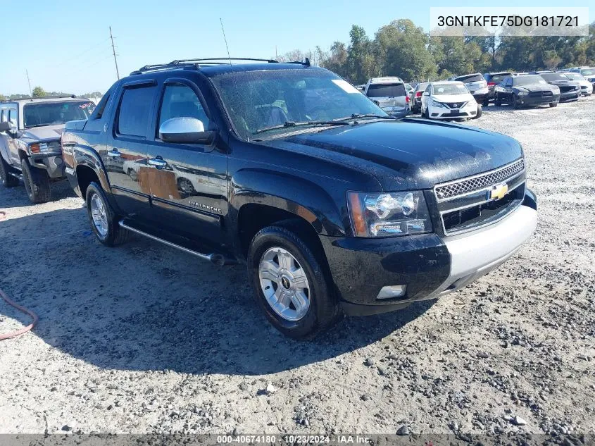 2013 Chevrolet Avalanche Lt VIN: 3GNTKFE75DG181721 Lot: 40674180