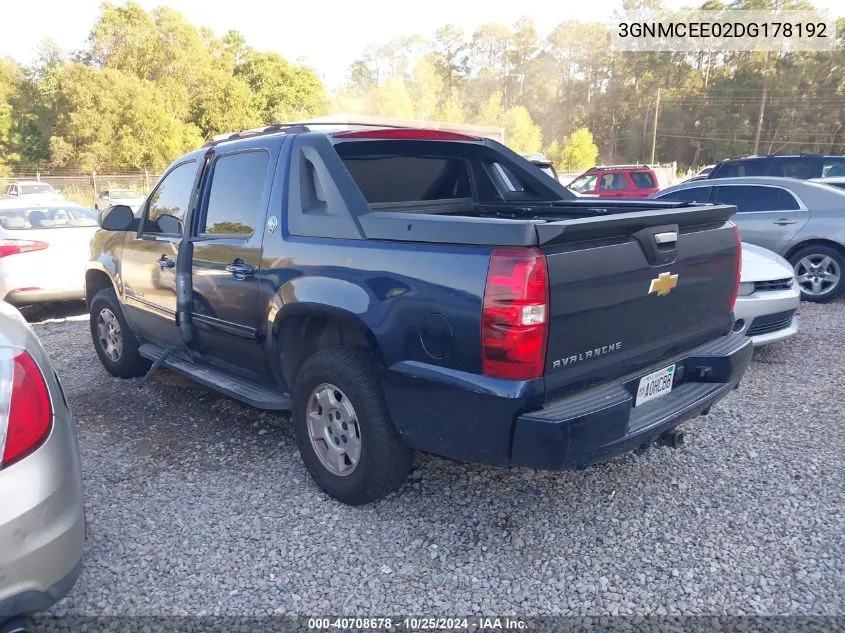 2013 Chevrolet Avalanche Ls VIN: 3GNMCEE02DG178192 Lot: 40708678