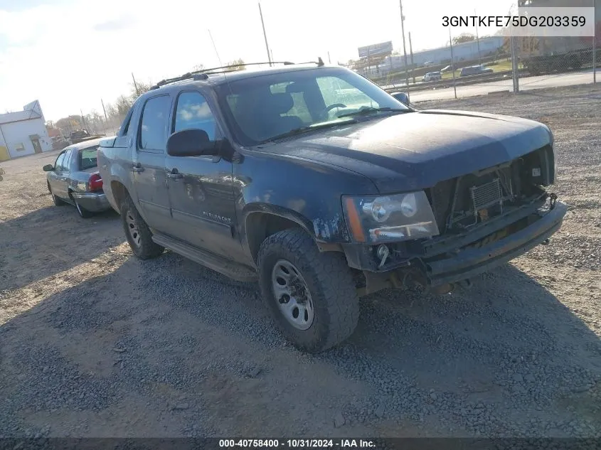 2013 Chevrolet Avalanche Lt VIN: 3GNTKFE75DG203359 Lot: 40758400