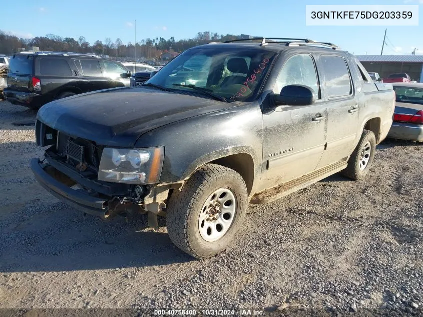 2013 Chevrolet Avalanche Lt VIN: 3GNTKFE75DG203359 Lot: 40758400