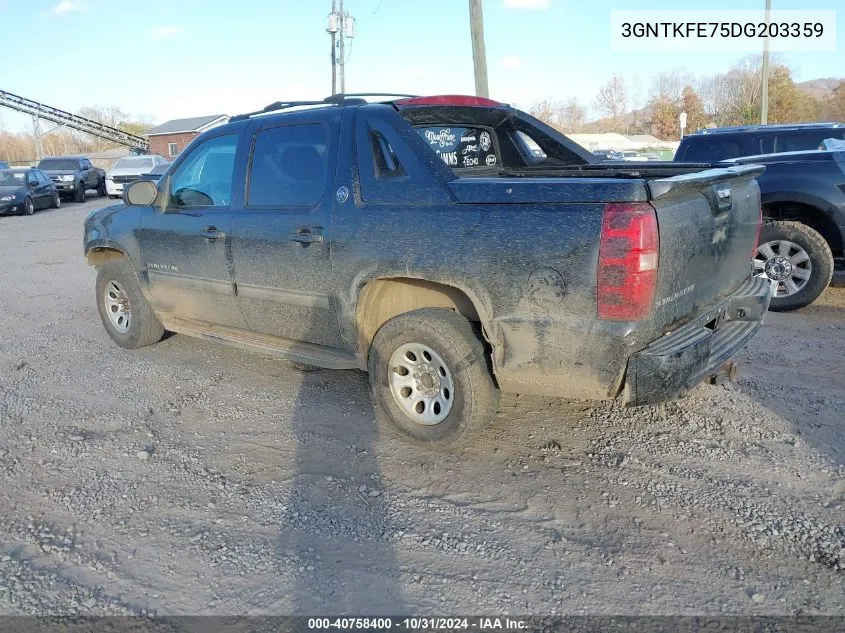 2013 Chevrolet Avalanche Lt VIN: 3GNTKFE75DG203359 Lot: 40758400