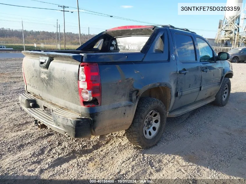 2013 Chevrolet Avalanche Lt VIN: 3GNTKFE75DG203359 Lot: 40758400