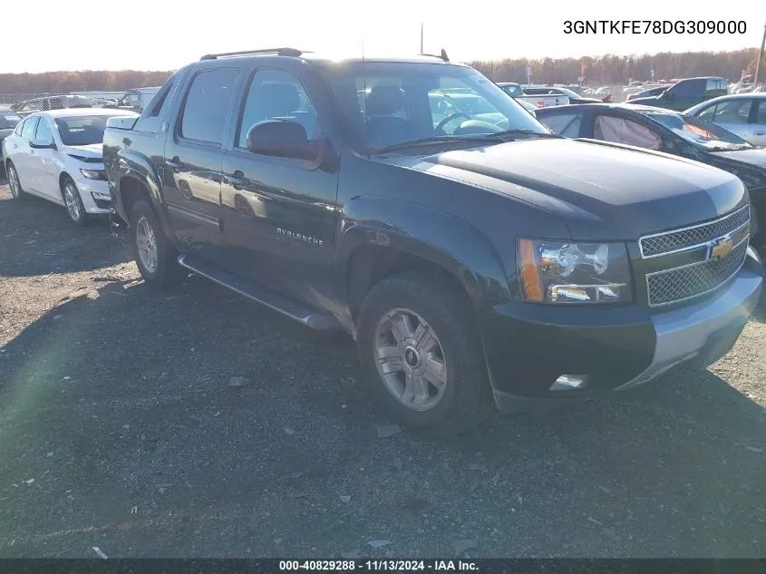 2013 Chevrolet Avalanche Lt VIN: 3GNTKFE78DG309000 Lot: 40829288