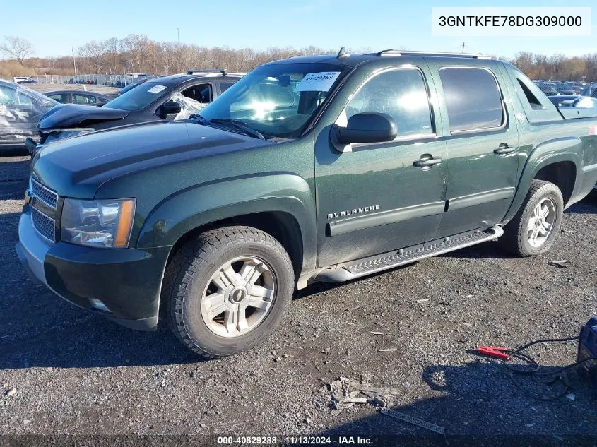 2013 Chevrolet Avalanche Lt VIN: 3GNTKFE78DG309000 Lot: 40829288