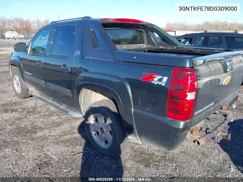 2013 Chevrolet Avalanche Lt VIN: 3GNTKFE78DG309000 Lot: 40829288