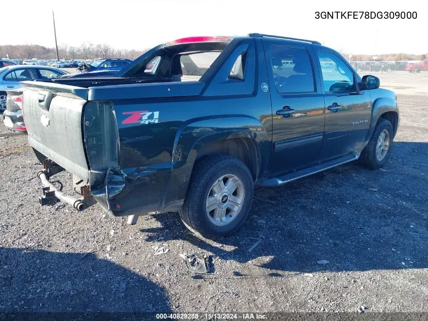 2013 Chevrolet Avalanche Lt VIN: 3GNTKFE78DG309000 Lot: 40829288