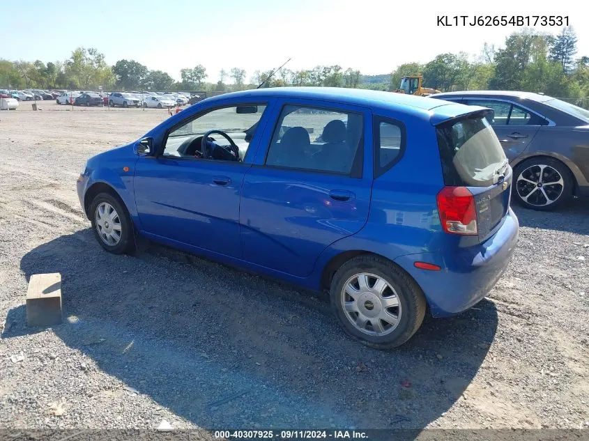 2004 Chevrolet Aveo Ls VIN: KL1TJ62654B173531 Lot: 40307925